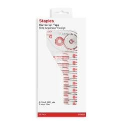 Staples Correction Tape, White, 10/Pack (ST59820)