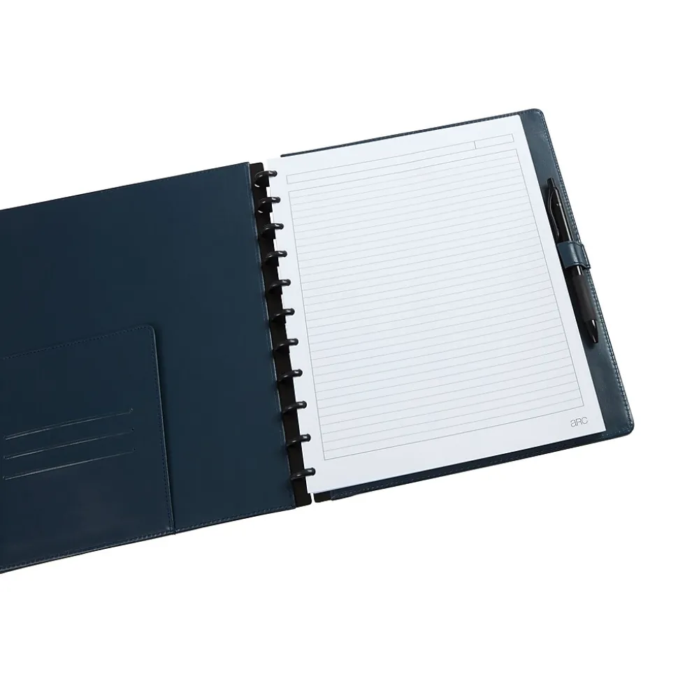 Staples® Customizable Arc Notebook Systems, 8.5" x 11", Narrow Ruled, 60 Sheets, Colonial Blue (51529)