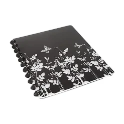Staples® Customizable Arc Notebook System, 9.38" x 11.25", Narrow Ruled, 60 Sheets, Black with Butterflies (28002)