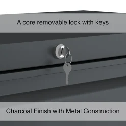 Staples 3-Drawer Lateral File Cabinet, Letter/Legal Size, Lockable, 40.25