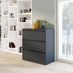 Staples 3-Drawer Lateral File Cabinet, Letter/Legal Size, Lockable, 40.25