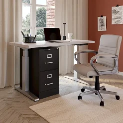 Staples 2-Drawer Mobile Vertical File Cabinet, Letter Size, Lockable, 29