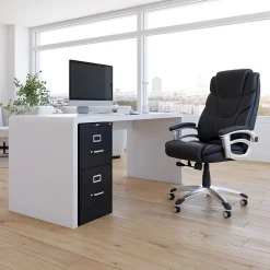 Staples 2-Drawer Mobile Vertical File Cabinet, Letter Size, Lockable, 29