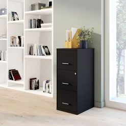 Staples 3-Drawer Vertical File Cabinet, Letter Size, Lockable, 34.9