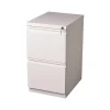 Staples 2-Drawer Vertical File Cabinet, Locking, White, Letter, 19.88"D (26818D)