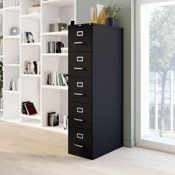 Staples 5-Drawer Vertical File Cabinet, Letter Size, Lockable, 61.38