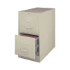 Staples 2-Drawer Vertical File Cabinet, Locking, Letter, Putty/Beige, 26.5"D (13440D-CC)