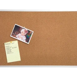 Staples Durable Cork Bulletin Board, Aluminum Frame, 17" x 23" (85112B-PL/43800)