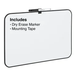 Staples Durable Melamine Dry-Erase Board, Plastic Frame, 11" x 17" (VMMC10112)