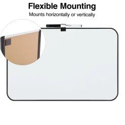 Staples Durable Melamine Dry-Erase Board, Plastic Frame, 11