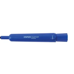Staples DuraMark Permanent Markers, Medium Point, Blue, 12/Pack (18890)
