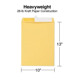 Staples EasyClose Kraft Catalog Envelopes, 10