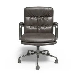 Staples® Ellsworth Leather Swivel Manager Chair, Gray (95115)