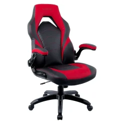 Staples Emerge Vortex Bonded Leather Ergonomic Gaming Chair, Black and Red (51465-CC)