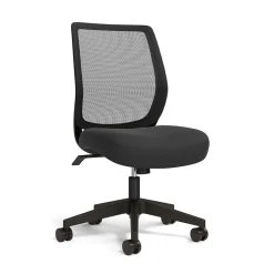 Staples Essentials Ergonomic Fabric Swivel Task Chair, Black (UN56947)