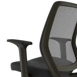 Staples Essentials Ergonomic Fabric Swivel Task Chair, Black (UN56947)