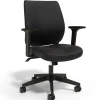 Staples® Essentials Ergonomic Fabric Swivel Task Chair, Black (UN59380)