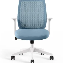 Staples Essentials Ergonomic Fabric Swivel Task Chair, Seafoam (UN60409)