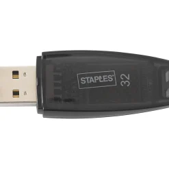 Staples Everyday 32GB USB 2.0 Type A Flash Drive, Black (28205)