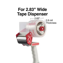 Staples Extra Wide Packing Tape with Dispenser, 2.83" x 54.6 yds., Clear, 2/Rolls (ST-XW22-PG)