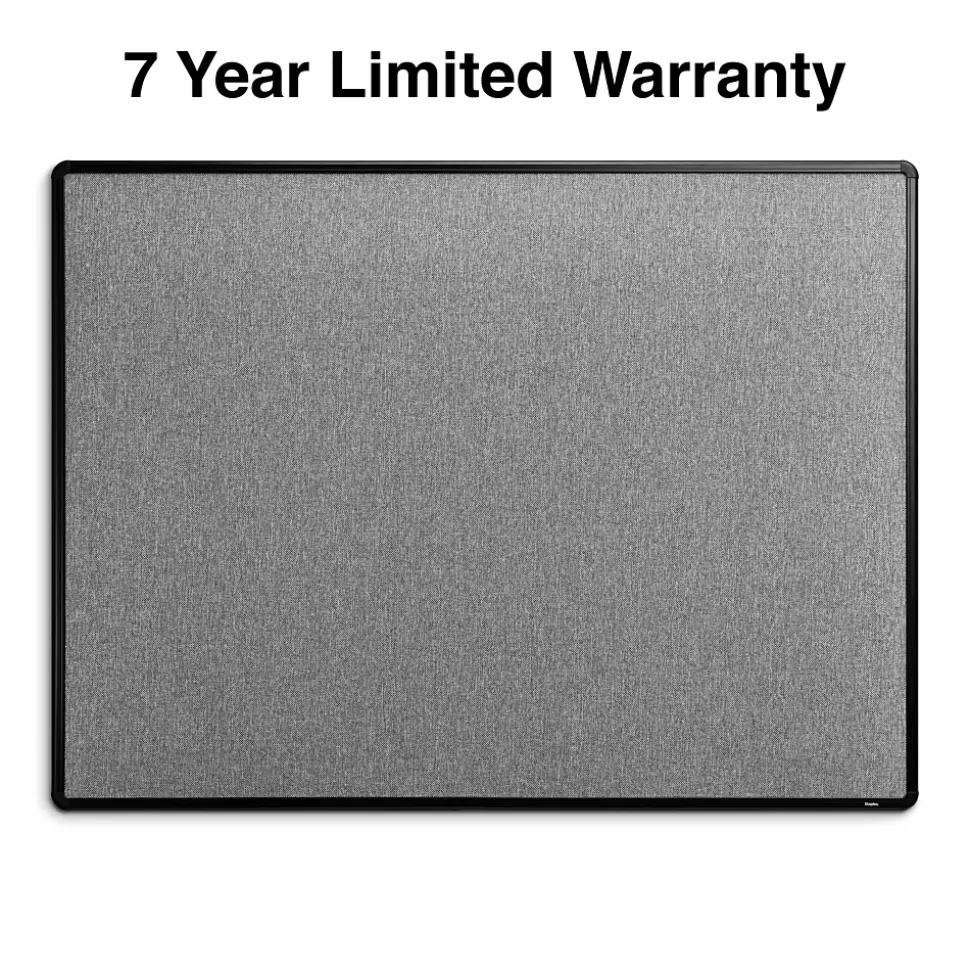 Staples Fabric Bulletin Board, Black Frame, 4' x 3' (ST61264)