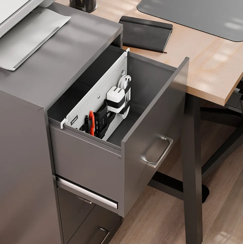 Staples File Cabinet Tech Organizer, Gray/Black (TR62605)