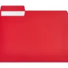 Staples File Folder, 1/3-Cut Tab, Letter Size, Plastic, Assorted Colors, 18/Box (ST62540)