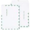 Staples First Class EasyClose Catalog Envelopes, 9"L x 12"H, White and Green, 100/Box (SPL486929)