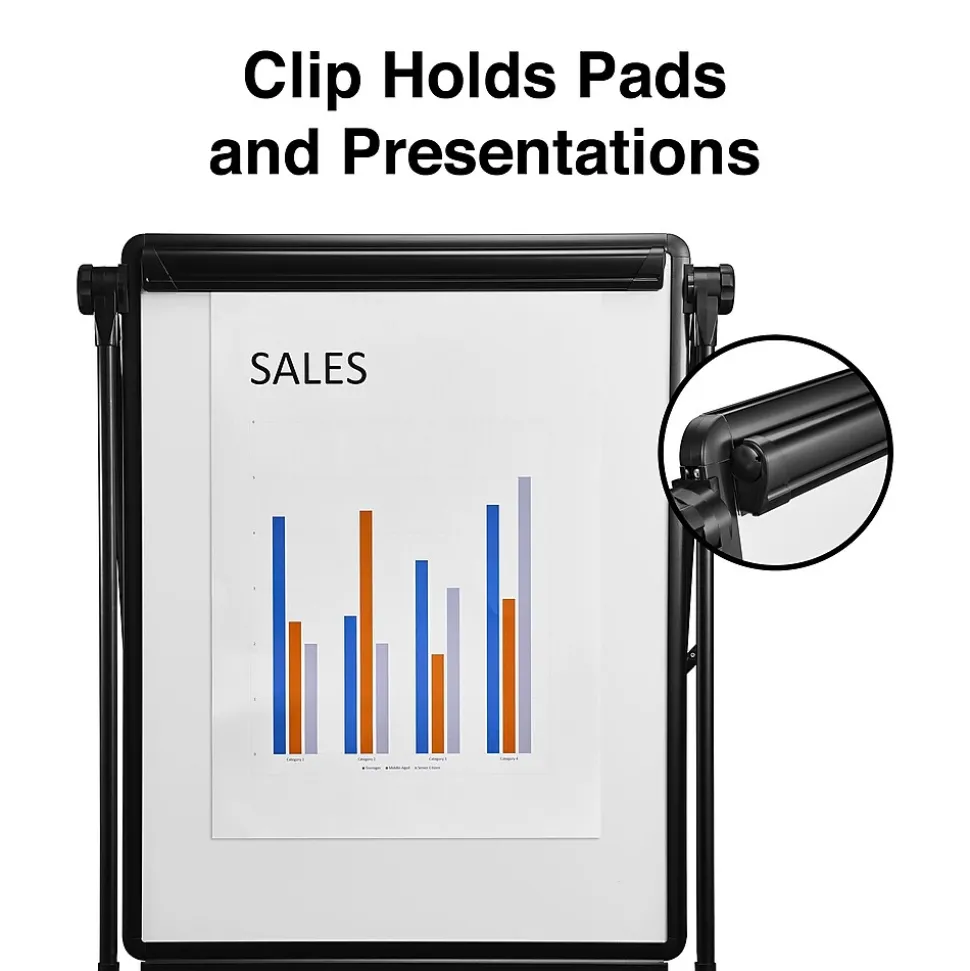 Staples Flip Chart Easel, Black Steel (28216US/50444US)