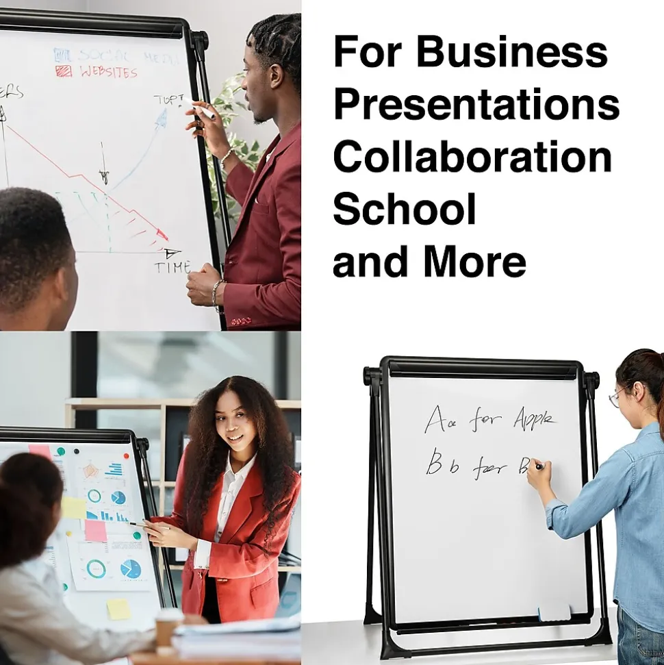 Staples Flip Chart Easel, Black Steel (28216US/50444US)