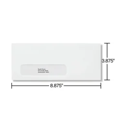 Staples Gummed #9 Business Envelope, 3 7/8