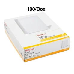 Staples Gummed Booklet Envelopes, 9