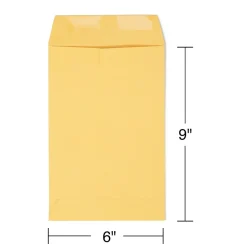 Staples Gummed Kraft Catalog Envelopes, 6