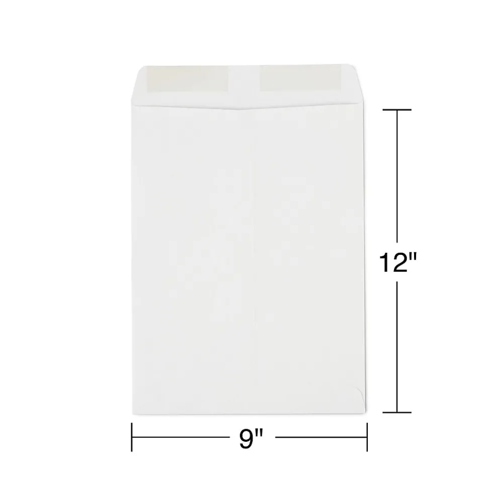 Staples Gummed Kraft Catalog Envelopes, 9" x 12", Gray, 100/Box (SPL381968)