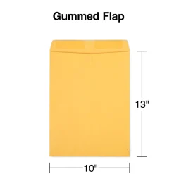 Staples Gummed Kraft Catalog Envelopes, 10