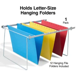 Staples Hanging File Folders, Stright Cut, Letter Size, Assorted Colors (ST419614)