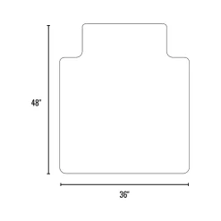 Staples Hard Floor Chair Mat with Lip, 36