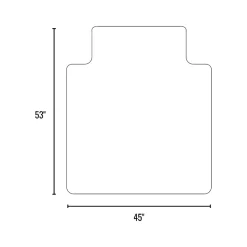 Staples Hard Floor Chair Mat with Lip, 45