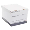 Staples Heavy Duty File Box, Lift Off Lid, Letter/Legal, White/Gray, 12/Carton (TR59219)