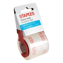 Staples Heavy-Duty Packing Tape, 1.88"W x 21.8 Yards, Clear (52195)