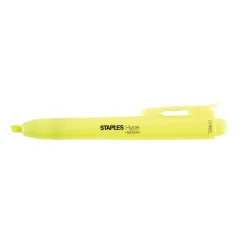 Staples® Hype® Retractable Highlighters Chisel Yellow 4pk (50806)