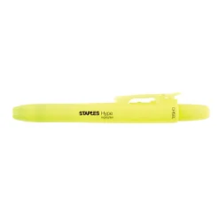 Staples® Hype® Retractable Highlighters Chisel Yellow 4pk (50806)