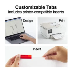 Staples Insertable Paper Dividers, 5-Tab, Assorted Colors (13496/11270)