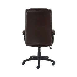 Staples Kelburne Luxura Ergonomic Faux Leather Swivel Executive Chair, Brown (58227-CC)