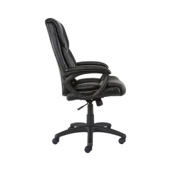 Staples Kelburne Luxura Ergonomic Faux Leather Swivel Executive Chair, Black (58226-CC)