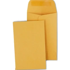 Staples Kraft #1 Coin Envelopes, 2 1/4" x 3 1/2", Brown, 500/Box (ST19848-CC)