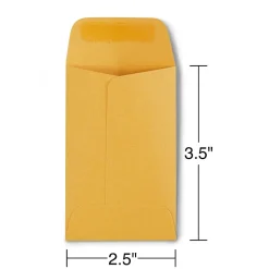 Staples Kraft #1 Coin Envelopes, 2 1/4