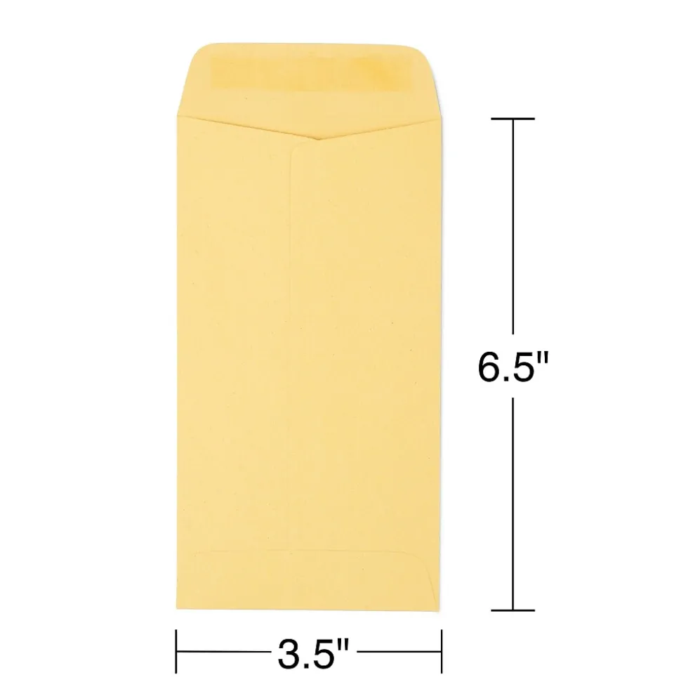 Staples Kraft #7 Currency Envelopes, 3 1/2 x 6 1/2, Brown, 500/Box (SPL17199)