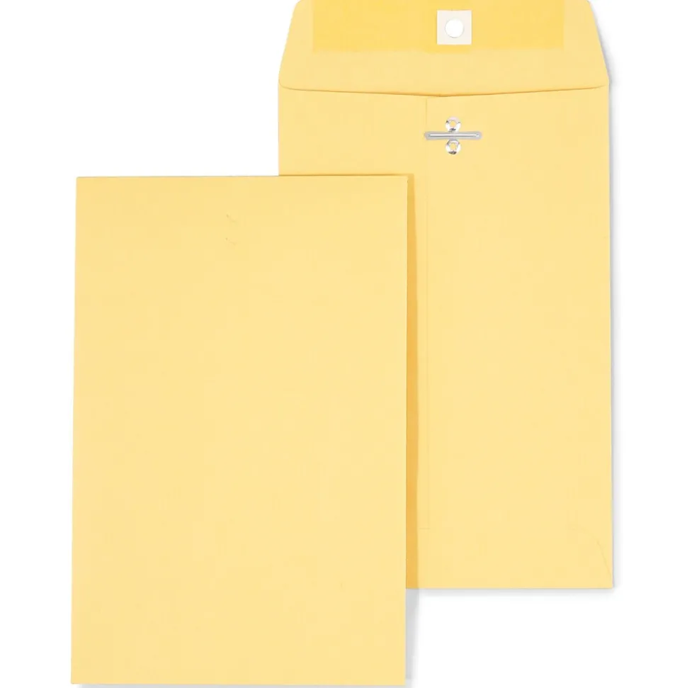 Staples Kraft Clasp & Moistenable Glue Catalog Envelopes, 6" x 9", Brown, 100/Box (ST186999-CC)