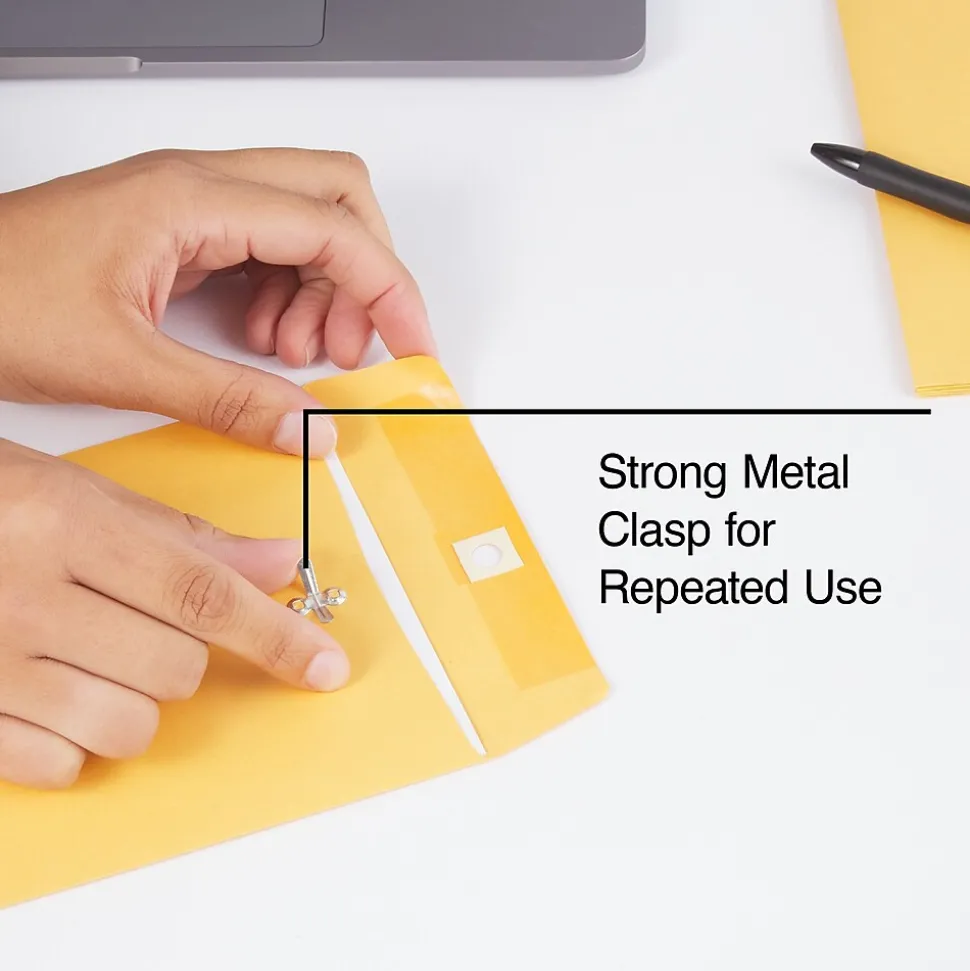 Staples Kraft Clasp & Moistenable Glue Catalog Envelopes, 6" x 9", Brown, 100/Box (ST186999-CC)